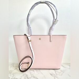New Tory Burch LIMITED EDITION Small Leather Tote Bag Powder Pink